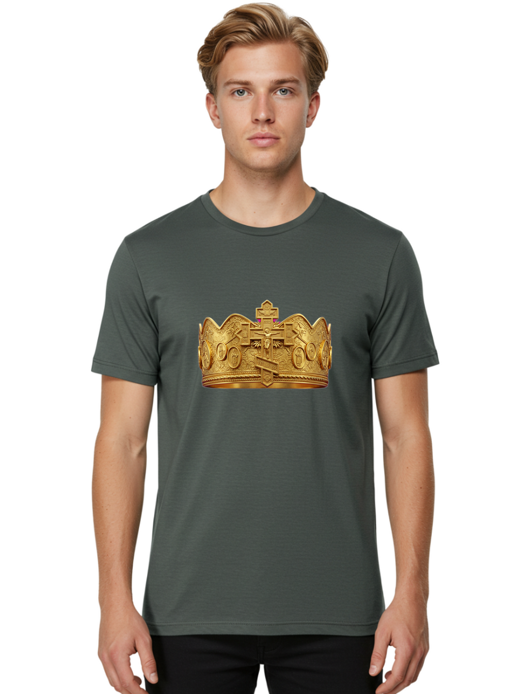 Orthodox-Crown-2 Men'S Graphic Tee, 100% Cotton, Comfortable Casual Summer Wear, Machine Washable, Vintage Camera, Old Camera, Antique Camera, Black Camera, Classic Photography, Photography Equipment, Nostalgic Device, Film Camera, Camera Art Bag905
