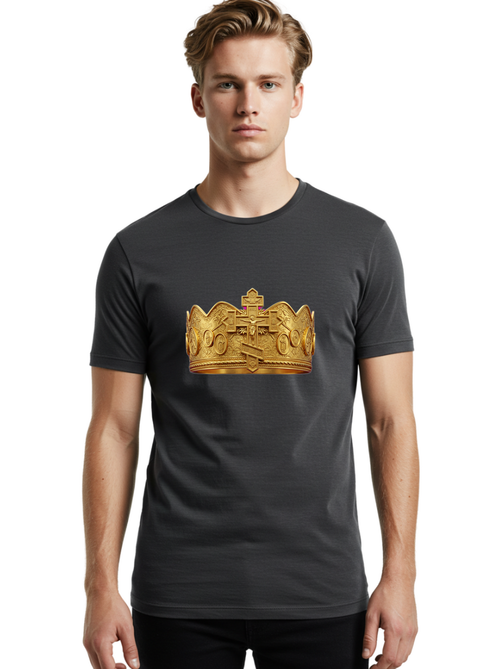 Orthodox-Crown-2 Men'S Graphic Tee, 100% Cotton, Comfortable Casual Summer Wear, Machine Washable, Vintage Camera, Old Camera, Antique Camera, Black Camera, Classic Photography, Photography Equipment, Nostalgic Device, Film Camera, Camera Art Bag905