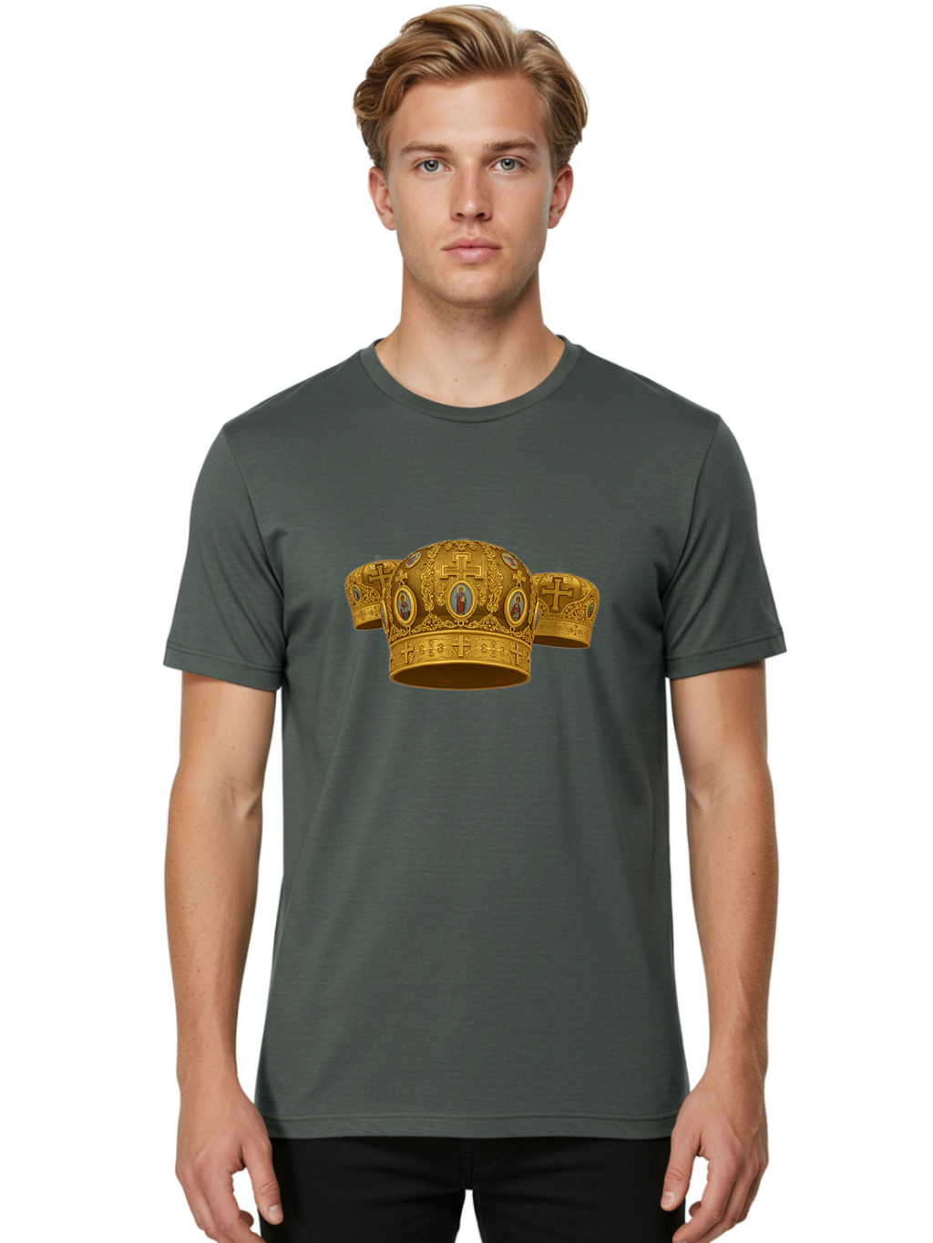 Orthodox-Crown Men'S Graphic Tee, 100% Cotton, Comfortable Casual Summer Wear, Machine Washable, Vintage Camera, Old Camera, Antique Camera, Black Camera, Classic Photography, Photography Equipment, Nostalgic Device, Film Camera, Camera Art Bag908
