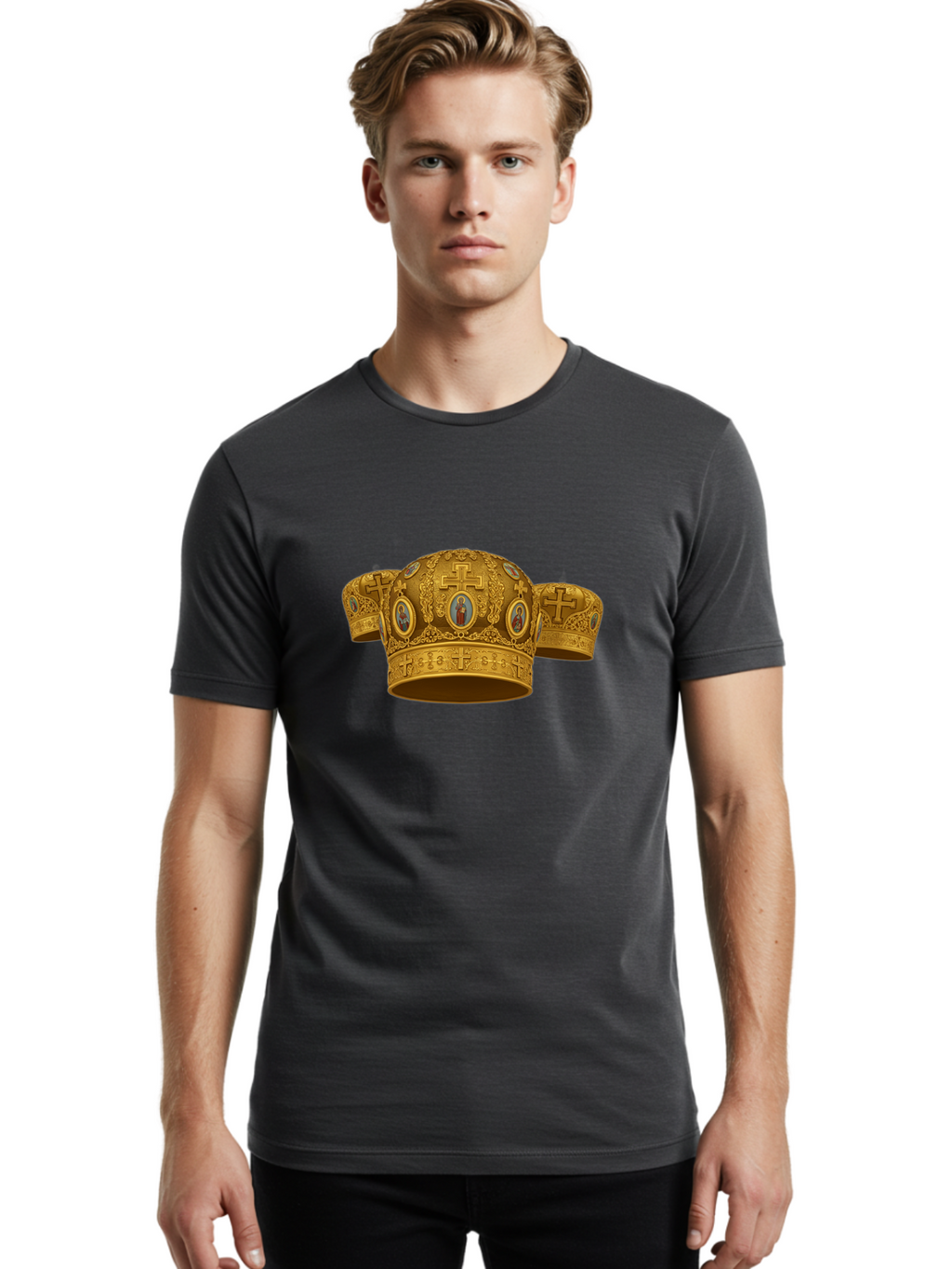 Orthodox-Crown Men'S Graphic Tee, 100% Cotton, Comfortable Casual Summer Wear, Machine Washable, Vintage Camera, Old Camera, Antique Camera, Black Camera, Classic Photography, Photography Equipment, Nostalgic Device, Film Camera, Camera Art Bag908