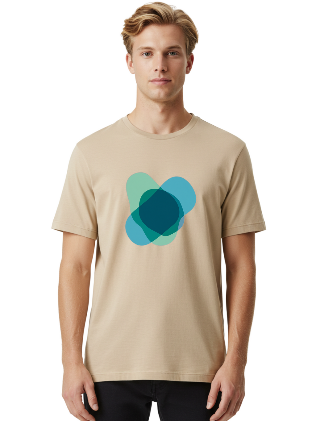 Overlapping-Ovals Men'S Graphic Tee, 100% Cotton, Comfortable Casual Summer Wear, Machine Washable, Vintage Camera, Old Camera, Antique Camera, Black Camera, Classic Photography, Photography Equipment, Nostalgic Device, Film Camera, Camera Art Bag918