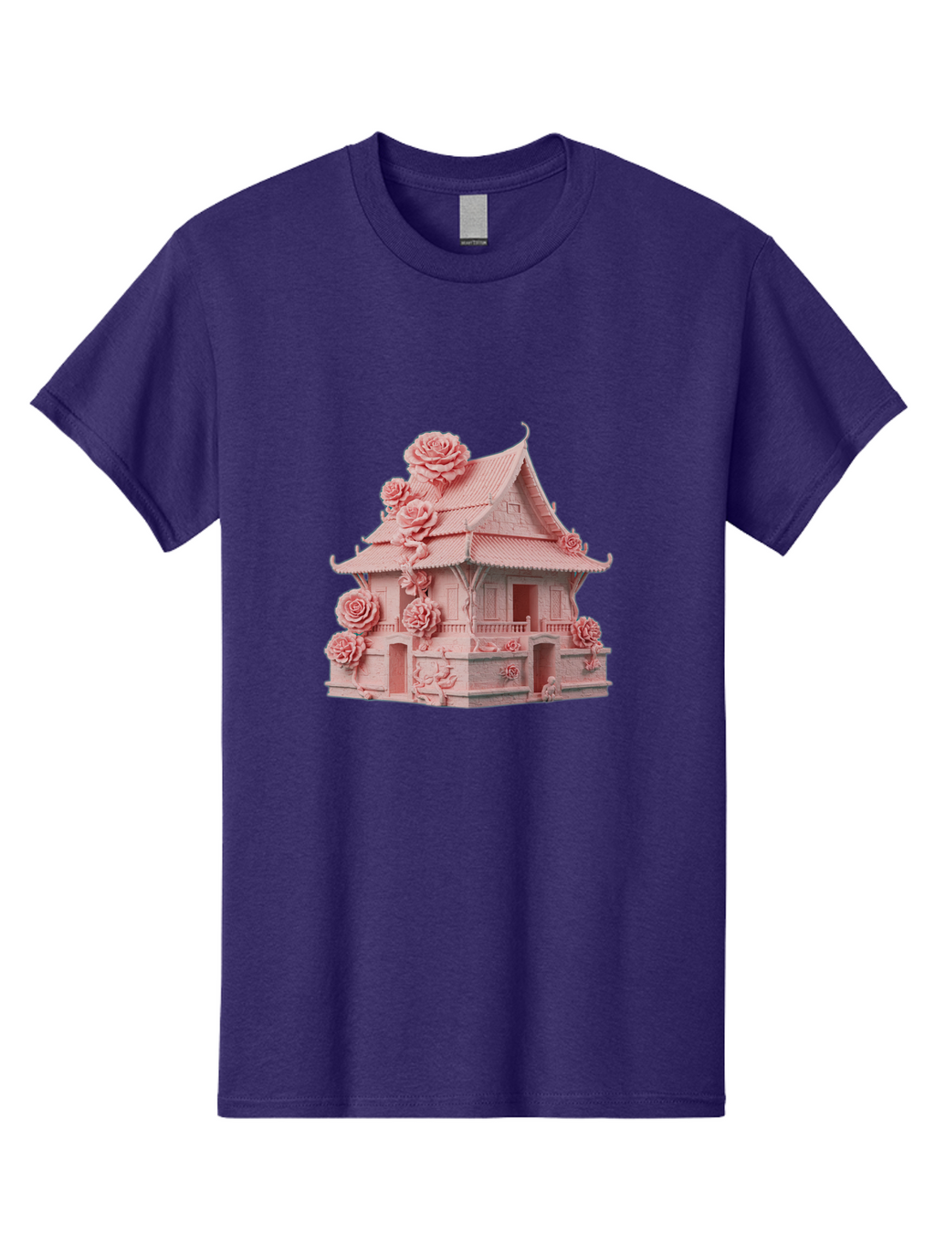 Pagoda-House-With-Roses Men'S Graphic Tee, 100% Cotton, Comfortable Casual Summer Wear, Machine Washable, Vintage Camera, Old Camera, Antique Camera, Black Camera, Classic Photography, Photography Equipment, Nostalgic Device, Film Camera, Bag921