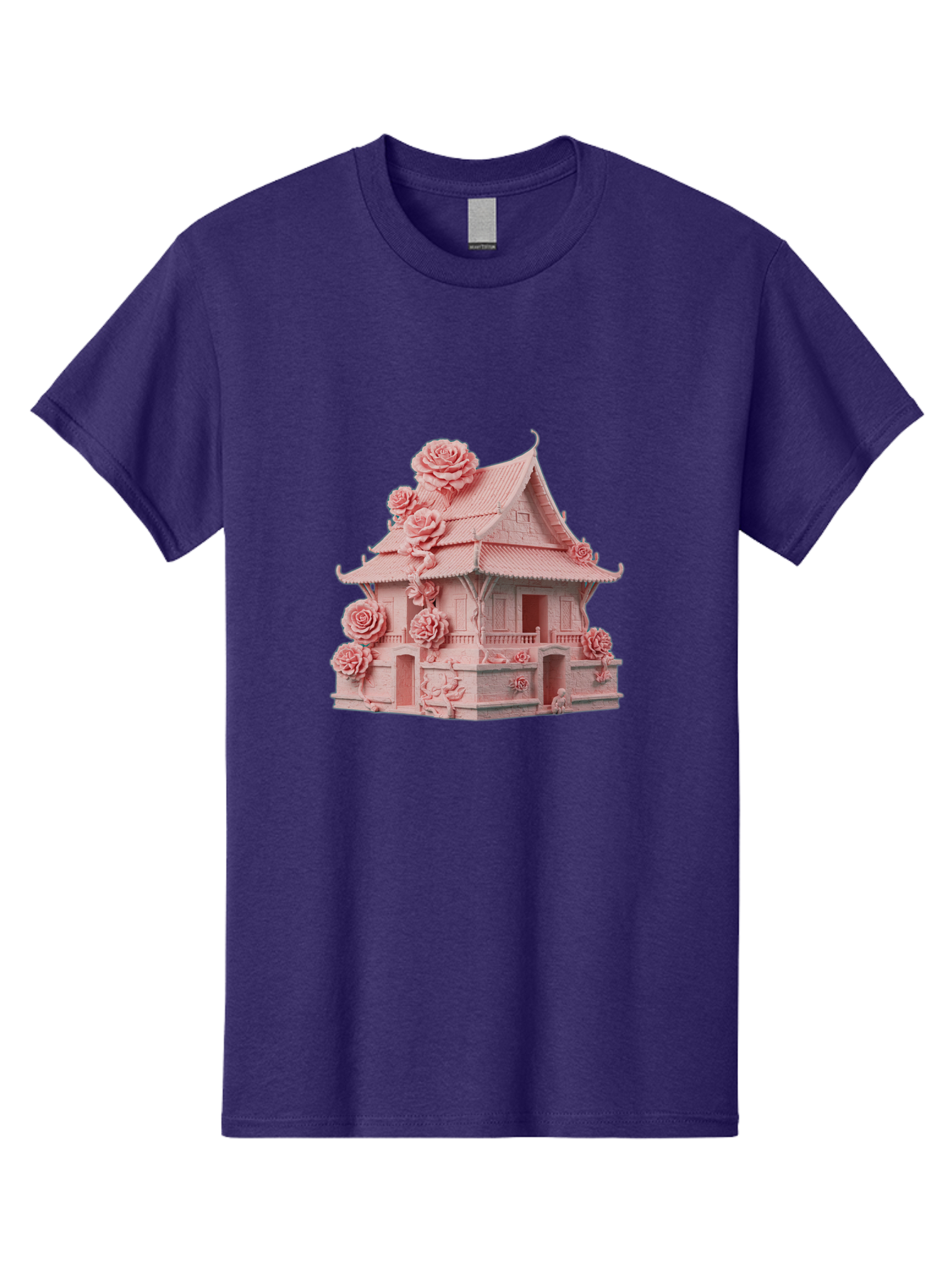 Pagoda-House-With-Roses Men'S Graphic Tee, 100% Cotton, Comfortable Casual Summer Wear, Machine Washable, Vintage Camera, Old Camera, Antique Camera, Black Camera, Classic Photography, Photography Equipment, Nostalgic Device, Film Camera, Bag921