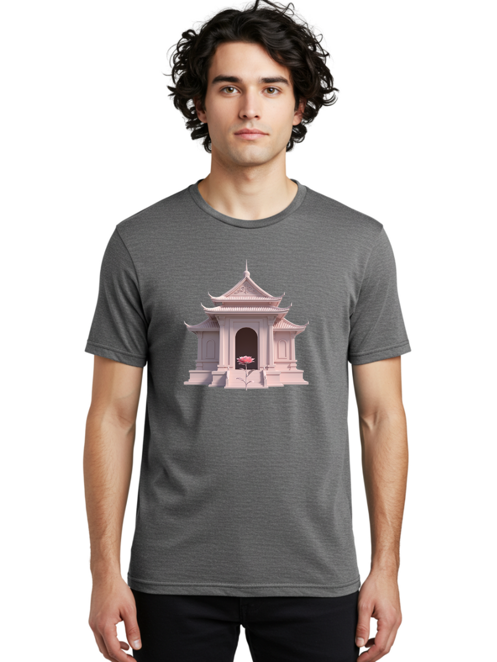 Pagoda-Temple Men'S Graphic Tee, 100% Cotton, Comfortable Casual Summer Wear, Machine Washable, Vintage Camera, Old Camera, Antique Camera, Black Camera, Classic Photography, Photography Equipment, Nostalgic Device, Film Camera, Camera Art Bag922