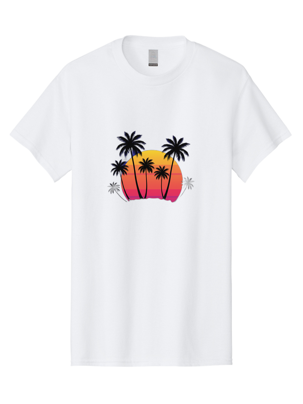 Palm-Trees-Sunset Men'S Graphic Tee, 100% Cotton, Comfortable Casual Summer Wear, Machine Washable, Vintage Camera, Old Camera, Antique Camera, Black Camera, Classic Photography, Photography Equipment, Nostalgic Device, Film Camera, Camera Art Bag925