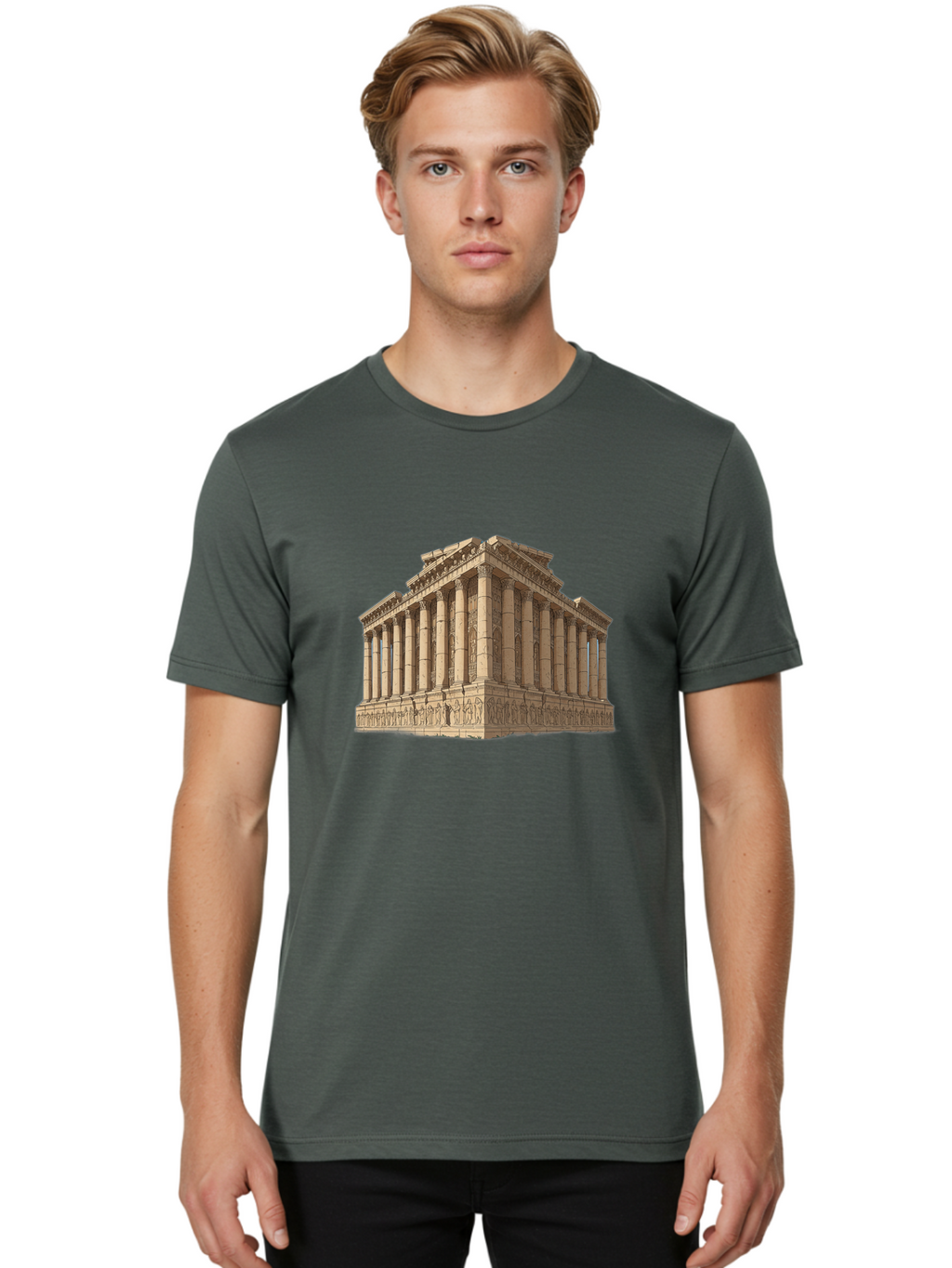 Parthenon-1 Men'S Graphic Tee, 100% Cotton, Comfortable Casual Summer Wear, Machine Washable, Vintage Camera, Old Camera, Antique Camera, Black Camera, Classic Photography, Photography Equipment, Nostalgic Device, Film Camera, Camera Art Bag933