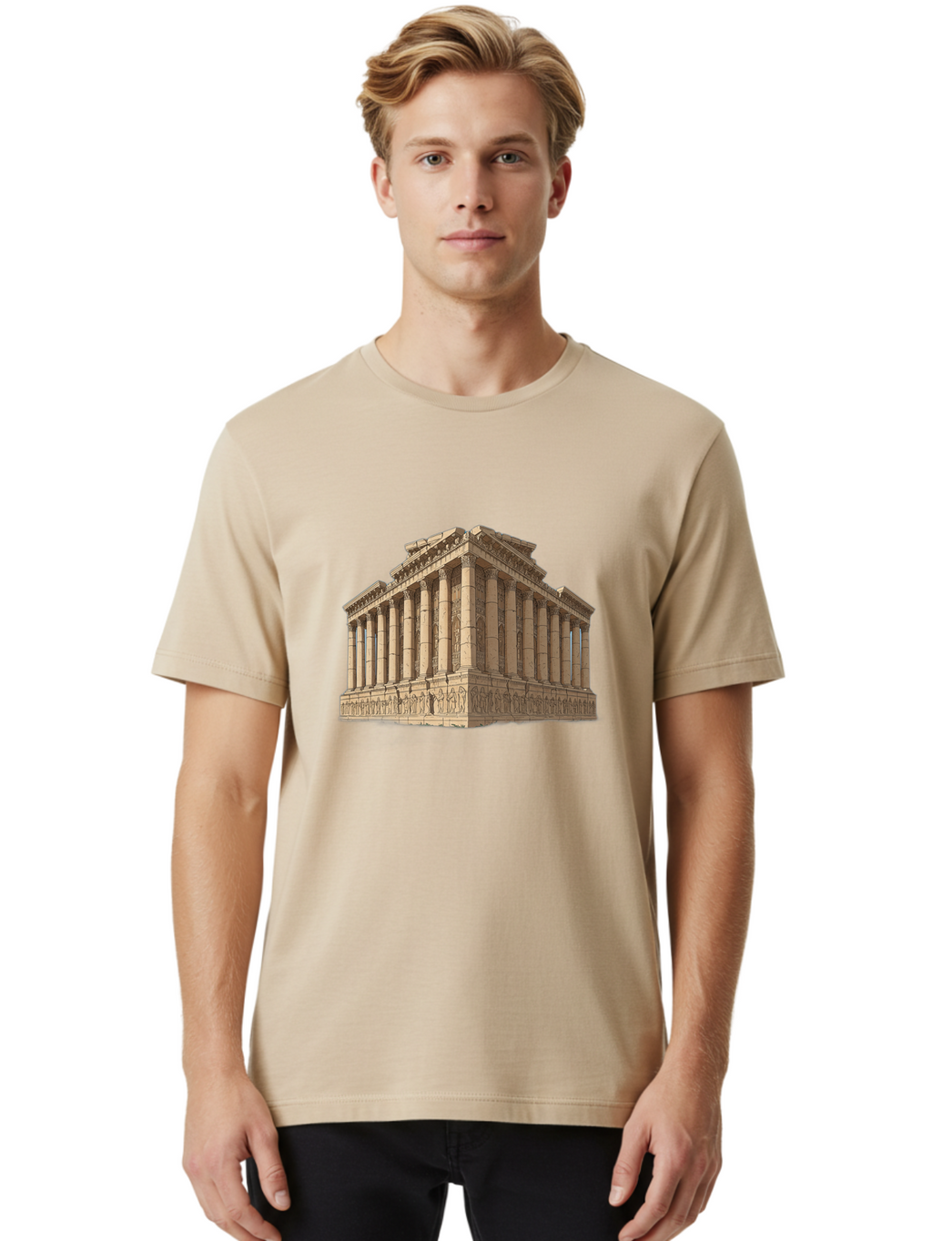 Parthenon-1 Men'S Graphic Tee, 100% Cotton, Comfortable Casual Summer Wear, Machine Washable, Vintage Camera, Old Camera, Antique Camera, Black Camera, Classic Photography, Photography Equipment, Nostalgic Device, Film Camera, Camera Art Bag933