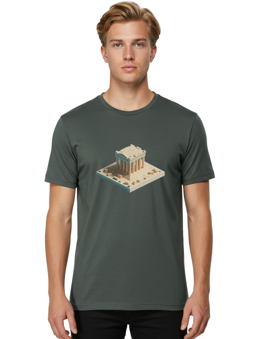 Parthenon-2 Men'S Graphic Tee, 100% Cotton, Comfortable Casual Summer Wear, Machine Washable, Vintage Camera, Old Camera, Antique Camera, Black Camera, Classic Photography, Photography Equipment, Nostalgic Device, Film Camera, Camera Art Bag934