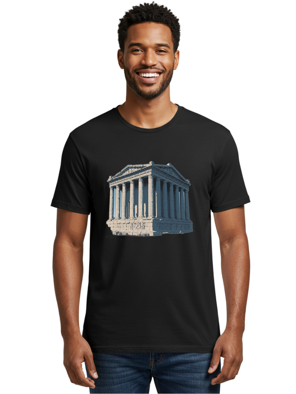 Parthenon-3 Men'S Graphic Tee, 100% Cotton, Comfortable Casual Summer Wear, Machine Washable, Vintage Camera, Old Camera, Antique Camera, Black Camera, Classic Photography, Photography Equipment, Nostalgic Device, Film Camera, Camera Art Bag935
