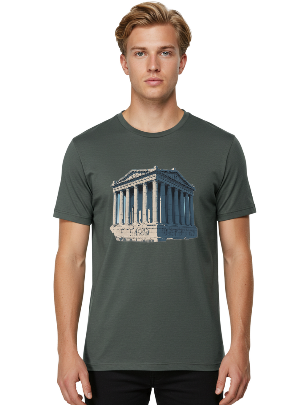 Parthenon-3 Men'S Graphic Tee, 100% Cotton, Comfortable Casual Summer Wear, Machine Washable, Vintage Camera, Old Camera, Antique Camera, Black Camera, Classic Photography, Photography Equipment, Nostalgic Device, Film Camera, Camera Art Bag935