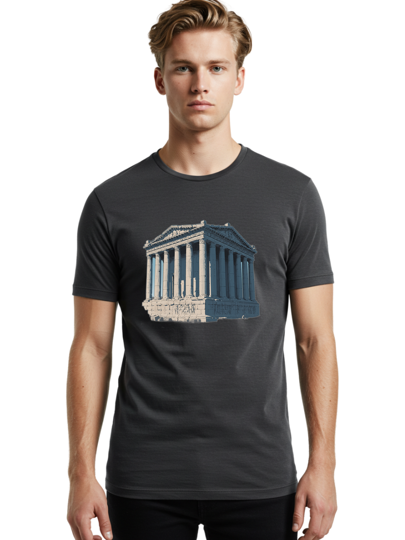 Parthenon-3 Men'S Graphic Tee, 100% Cotton, Comfortable Casual Summer Wear, Machine Washable, Vintage Camera, Old Camera, Antique Camera, Black Camera, Classic Photography, Photography Equipment, Nostalgic Device, Film Camera, Camera Art Bag935