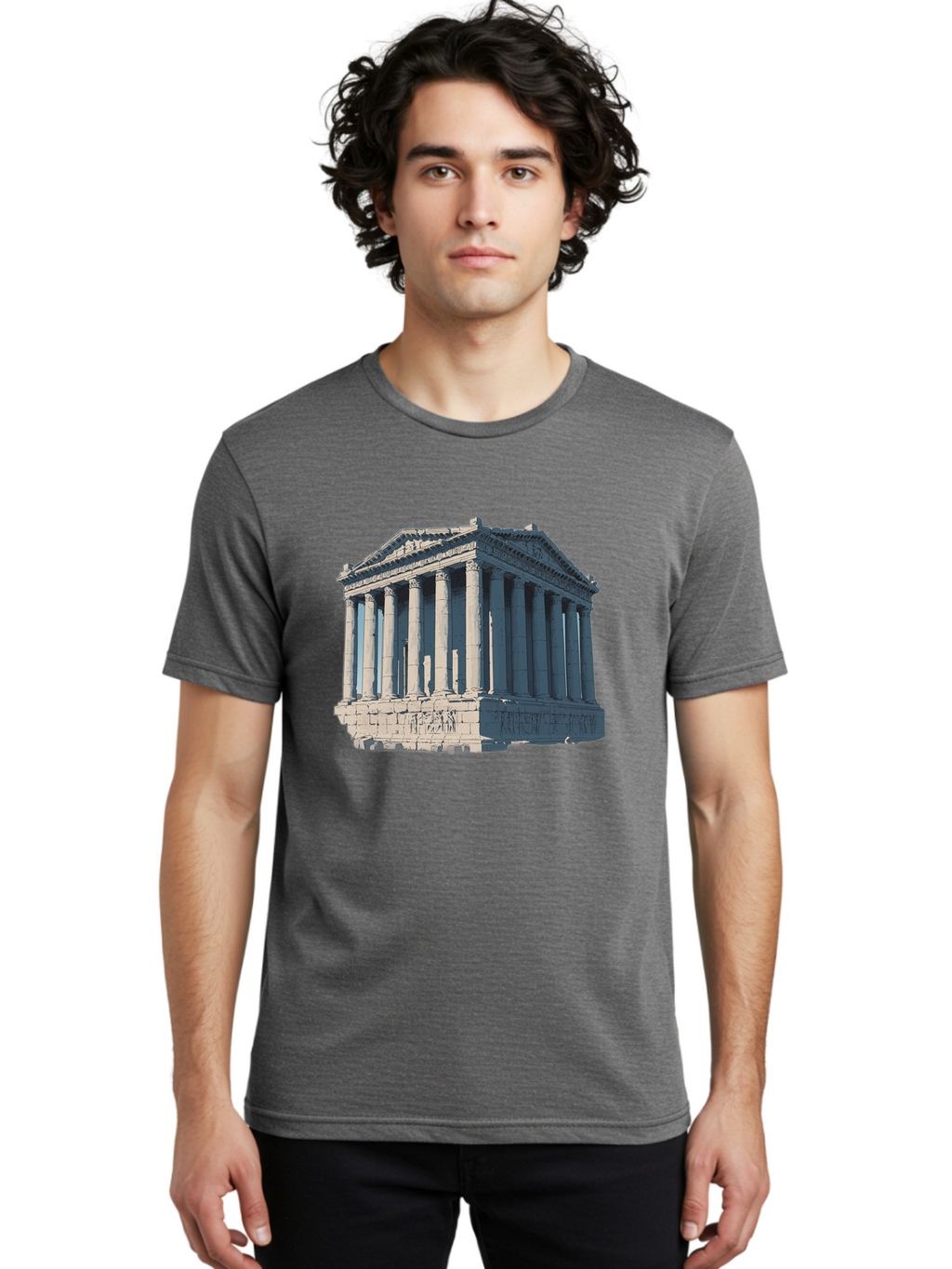 Parthenon-3 Men'S Graphic Tee, 100% Cotton, Comfortable Casual Summer Wear, Machine Washable, Vintage Camera, Old Camera, Antique Camera, Black Camera, Classic Photography, Photography Equipment, Nostalgic Device, Film Camera, Camera Art Bag935