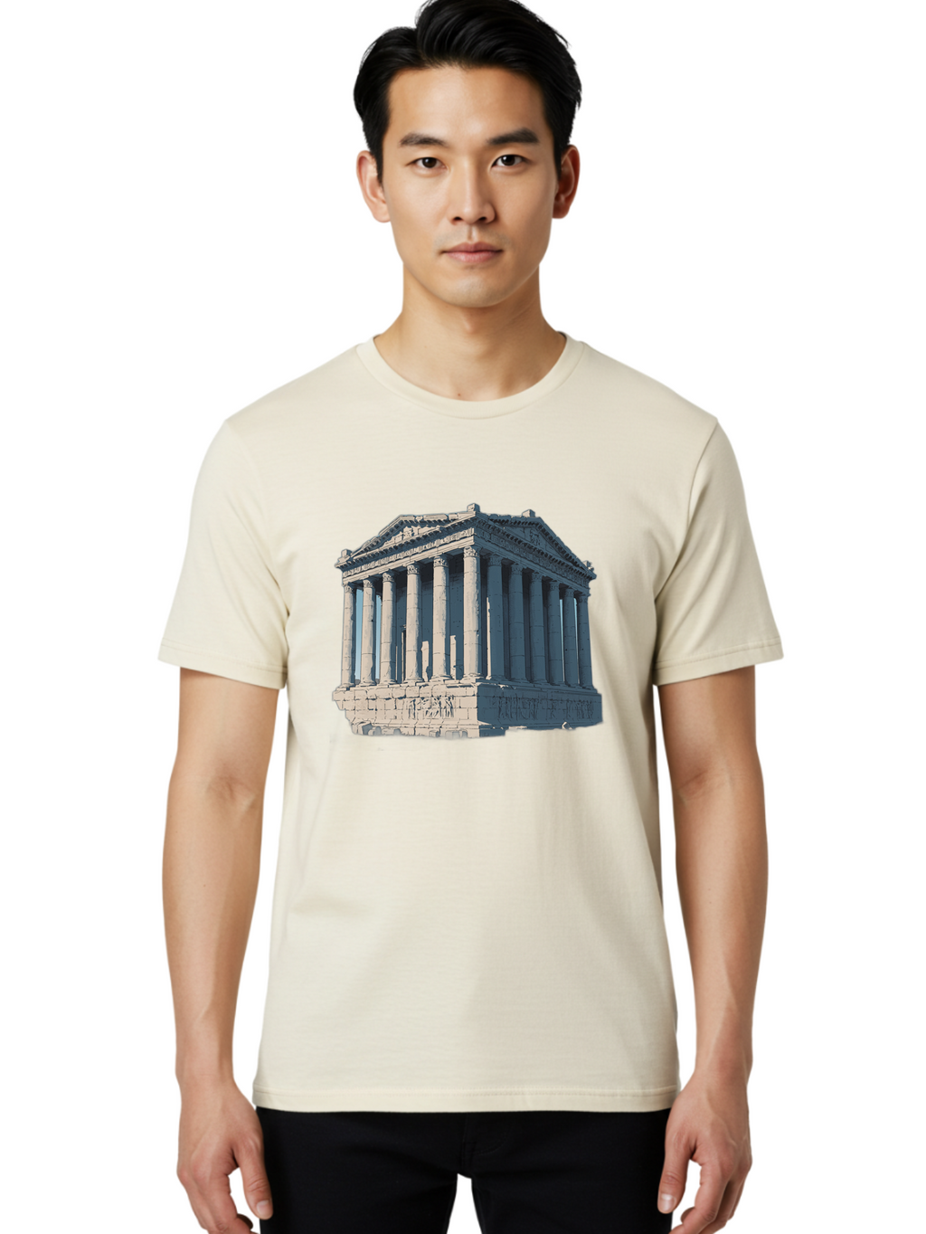 Parthenon-3 Men'S Graphic Tee, 100% Cotton, Comfortable Casual Summer Wear, Machine Washable, Vintage Camera, Old Camera, Antique Camera, Black Camera, Classic Photography, Photography Equipment, Nostalgic Device, Film Camera, Camera Art Bag935