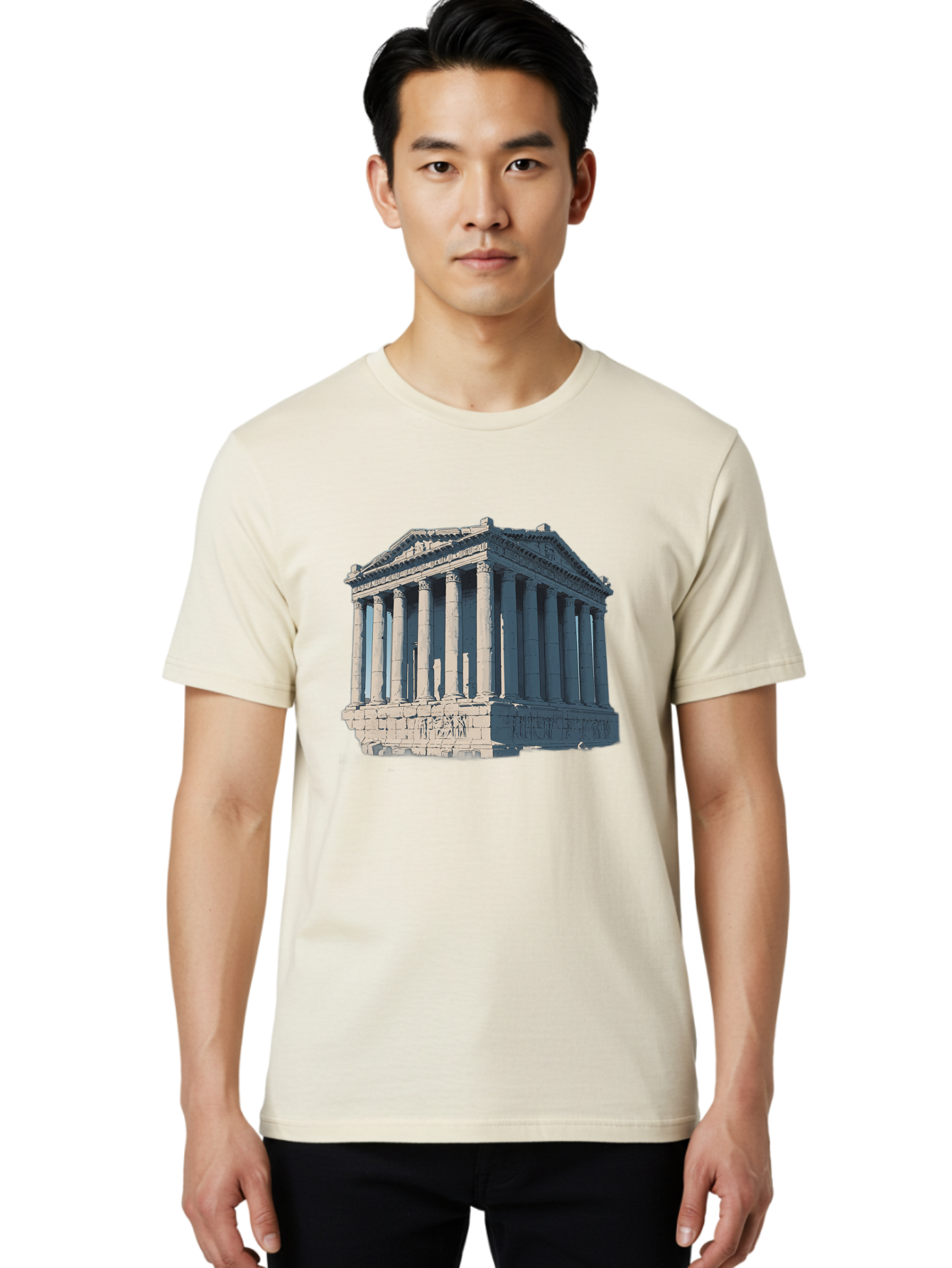 Parthenon-3 Men'S Graphic Tee, 100% Cotton, Comfortable Casual Summer Wear, Machine Washable, Vintage Camera, Old Camera, Antique Camera, Black Camera, Classic Photography, Photography Equipment, Nostalgic Device, Film Camera, Camera Art Bag935
