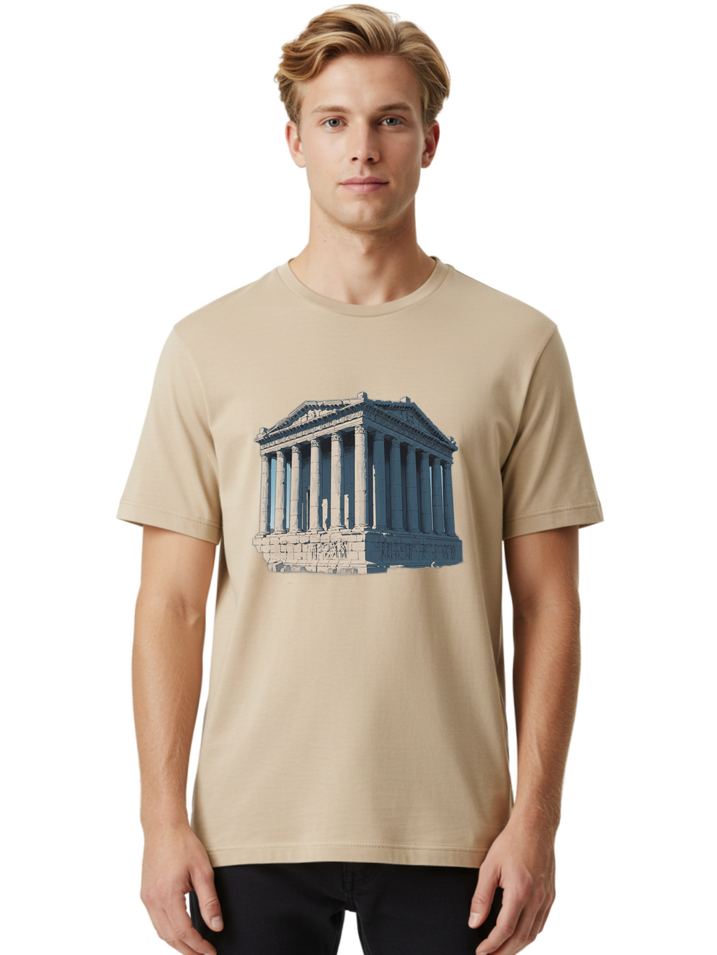Parthenon-3 Men'S Graphic Tee, 100% Cotton, Comfortable Casual Summer Wear, Machine Washable, Vintage Camera, Old Camera, Antique Camera, Black Camera, Classic Photography, Photography Equipment, Nostalgic Device, Film Camera, Camera Art Bag935