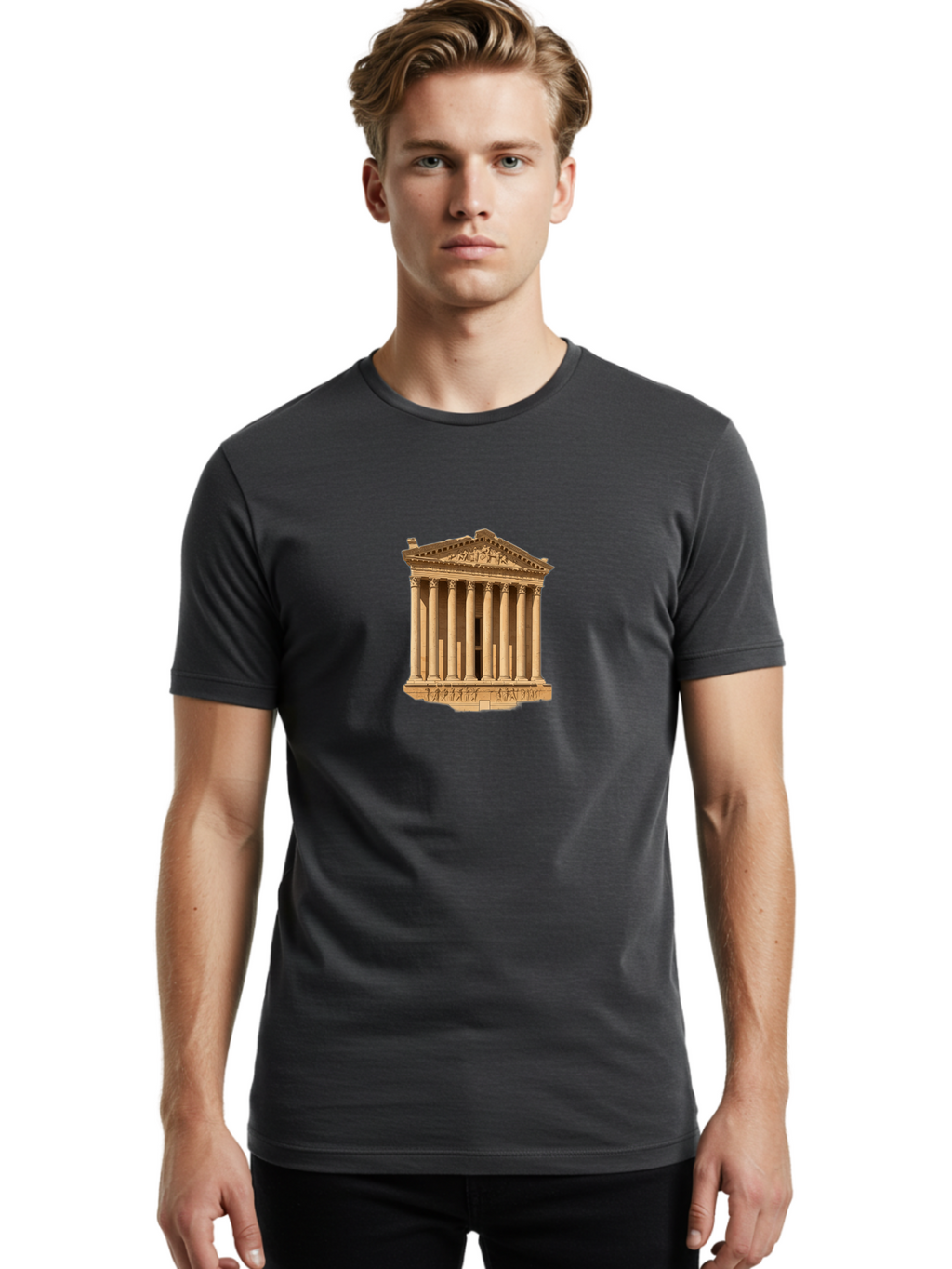 Parthenon Men'S Graphic Tee, 100% Cotton, Comfortable Casual Summer Wear, Machine Washable, Vintage Camera, Old Camera, Antique Camera, Black Camera, Classic Photography, Photography Equipment, Nostalgic Device, Film Camera, Camera Art Bag936