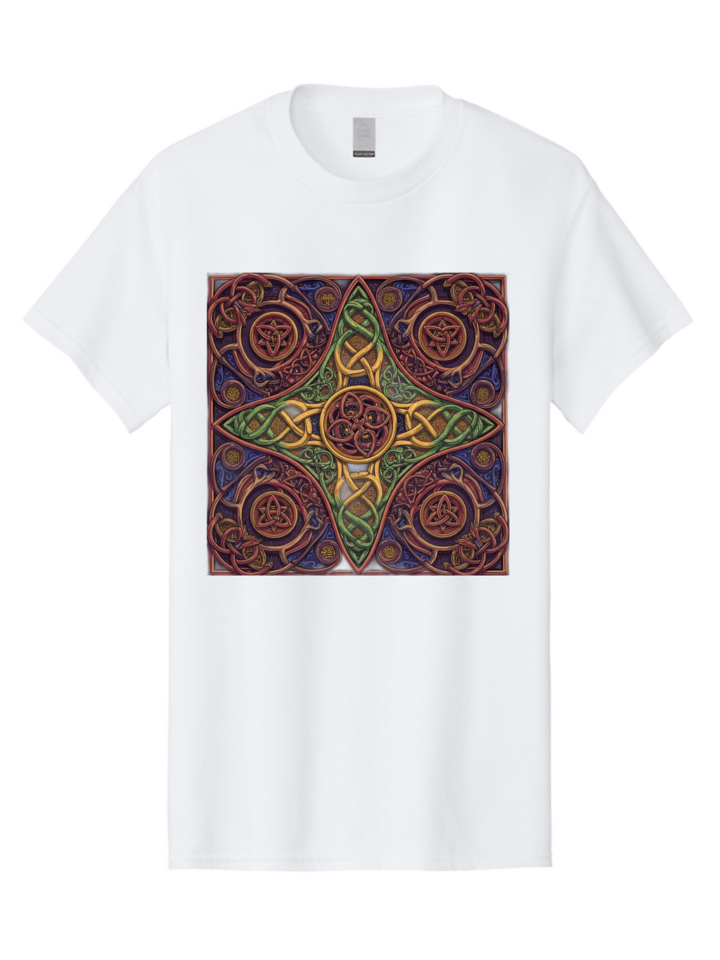Pentagram-Celtic-Knot-Pattern Men'S Graphic Tee, 100% Cotton, Comfortable Casual Summer Wear, Machine Washable, Vintage Camera, Old Camera, Antique Camera, Black Camera, Classic Photography, Photography Equipment, Nostalgic Device, Bag943