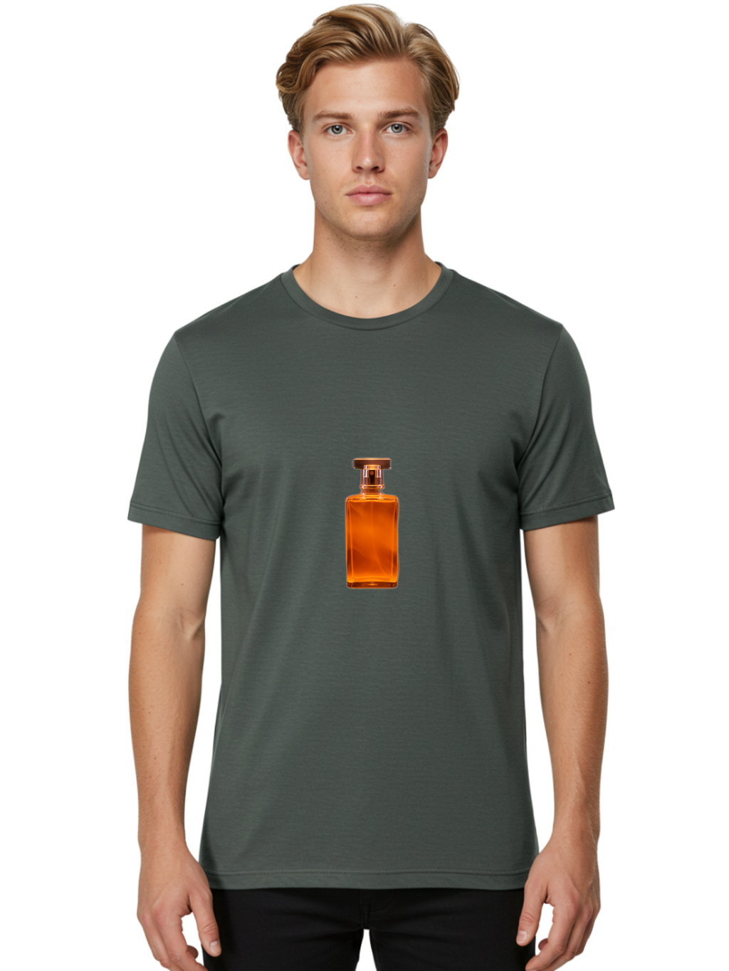 Perfume-Bottle Men'S Graphic Tee, 100% Cotton, Comfortable Casual Summer Wear, Machine Washable, Vintage Camera, Old Camera, Antique Camera, Black Camera, Classic Photography, Photography Equipment, Nostalgic Device, Film Camera, Camera Art Bag944