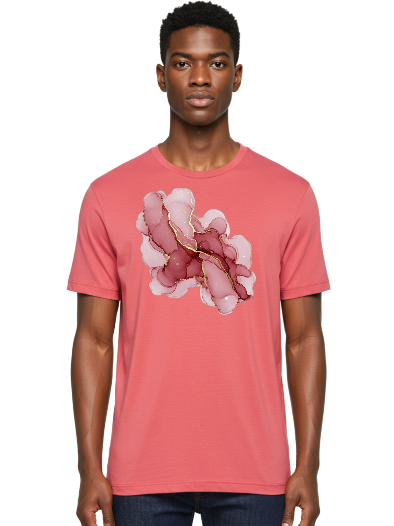 Pink-Abstract-Art Men'S Graphic Tee, 100% Cotton, Comfortable Casual Summer Wear, Machine Washable, Vintage Camera, Old Camera, Antique Camera, Black Camera, Classic Photography, Photography Equipment, Nostalgic Device, Film Camera, Camera Art Bag950