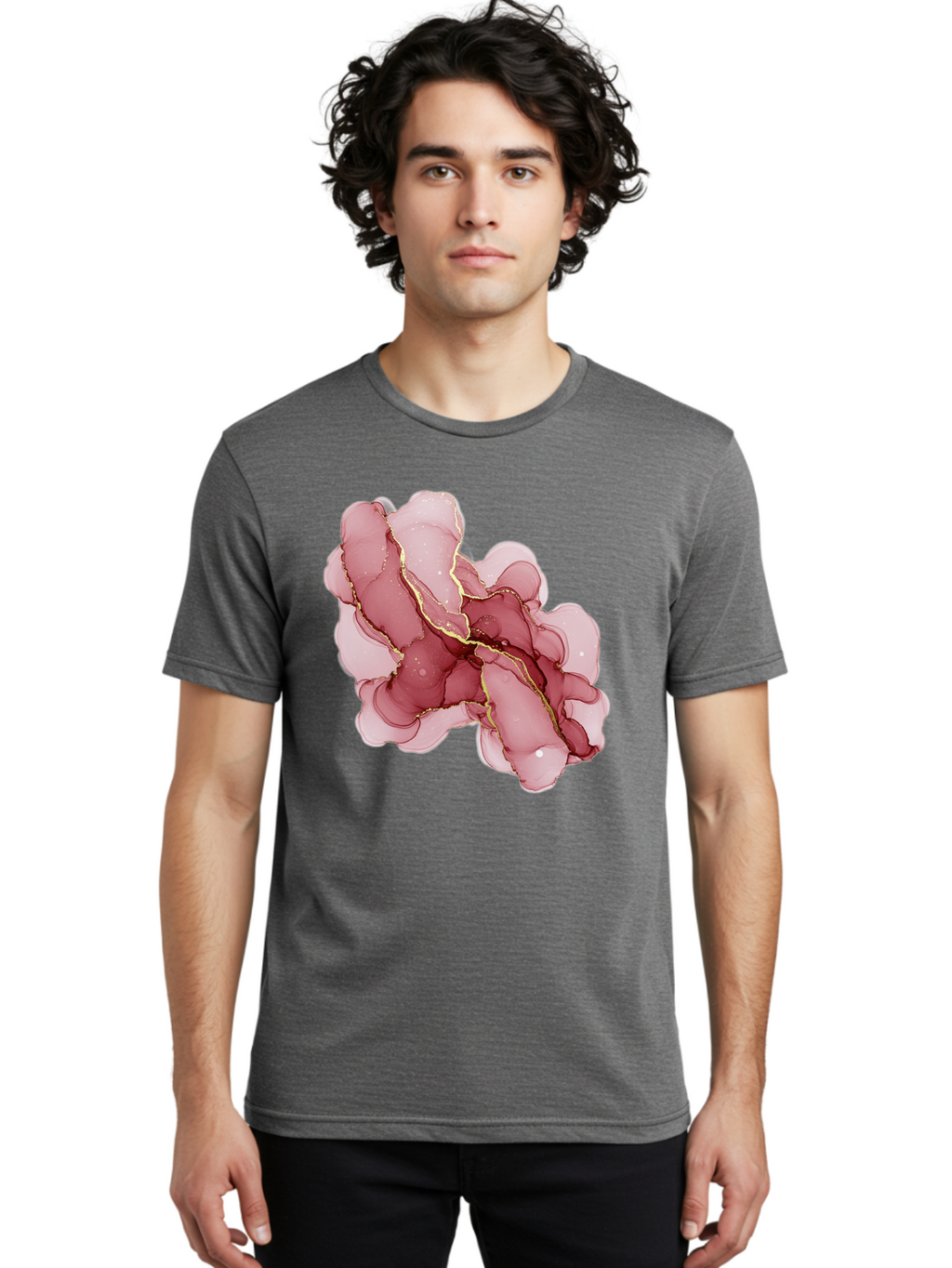 Pink-Abstract-Art Men'S Graphic Tee, 100% Cotton, Comfortable Casual Summer Wear, Machine Washable, Vintage Camera, Old Camera, Antique Camera, Black Camera, Classic Photography, Photography Equipment, Nostalgic Device, Film Camera, Camera Art Bag950
