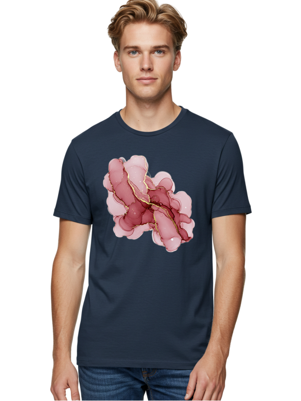 Pink-Abstract-Art Men'S Graphic Tee, 100% Cotton, Comfortable Casual Summer Wear, Machine Washable, Vintage Camera, Old Camera, Antique Camera, Black Camera, Classic Photography, Photography Equipment, Nostalgic Device, Film Camera, Camera Art Bag950
