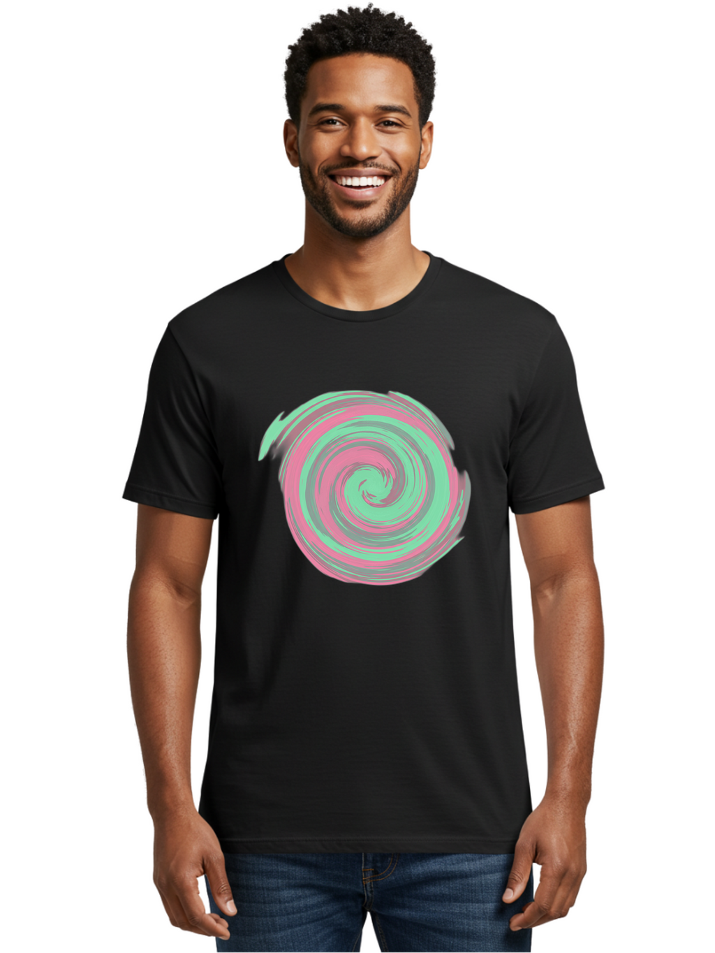 Pink-And-Grey-Spiral Men'S Graphic Tee, 100% Cotton, Comfortable Casual Summer Wear, Machine Washable, Vintage Camera, Old Camera, Antique Camera, Black Camera, Classic Photography, Photography Equipment, Nostalgic Device, Film Camera, Bag951