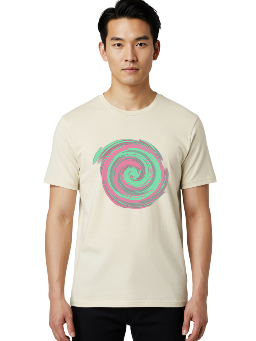 Pink-And-Grey-Spiral Men'S Graphic Tee, 100% Cotton, Comfortable Casual Summer Wear, Machine Washable, Vintage Camera, Old Camera, Antique Camera, Black Camera, Classic Photography, Photography Equipment, Nostalgic Device, Film Camera, Bag951
