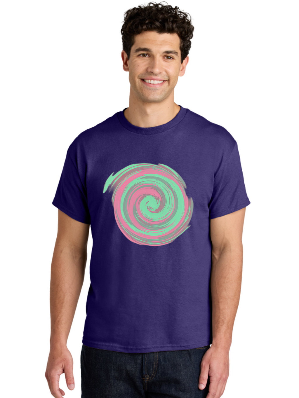 Pink-And-Grey-Spiral Men'S Graphic Tee, 100% Cotton, Comfortable Casual Summer Wear, Machine Washable, Vintage Camera, Old Camera, Antique Camera, Black Camera, Classic Photography, Photography Equipment, Nostalgic Device, Film Camera, Bag951
