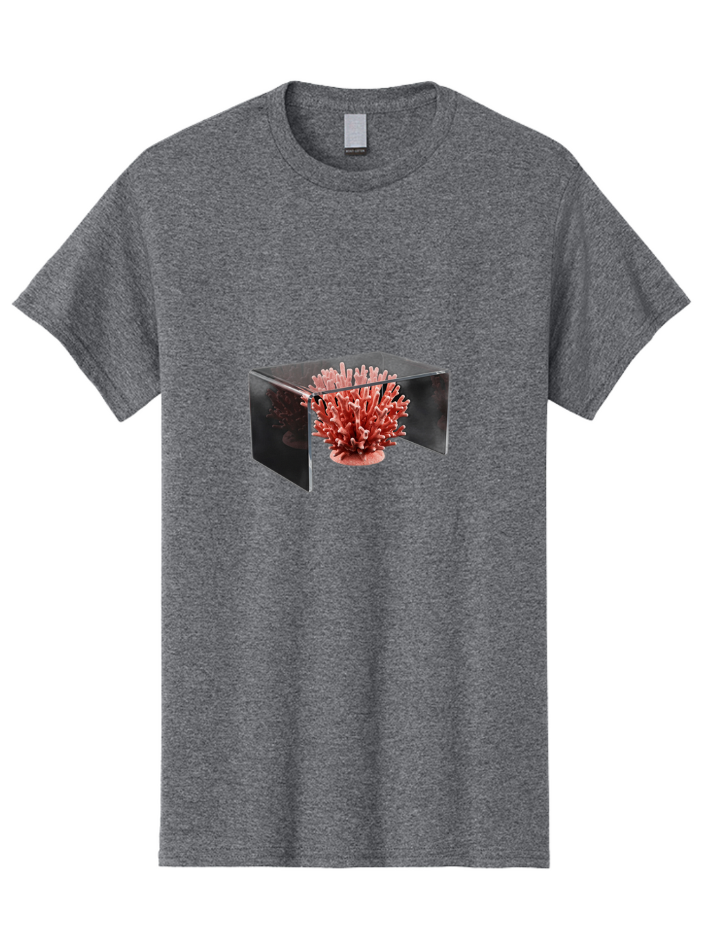 Pink-Coral-In-Cube Men'S Graphic Tee, 100% Cotton, Comfortable Casual Summer Wear, Machine Washable, Vintage Camera, Old Camera, Antique Camera, Black Camera, Classic Photography, Photography Equipment, Nostalgic Device, Film Camera, Bag952