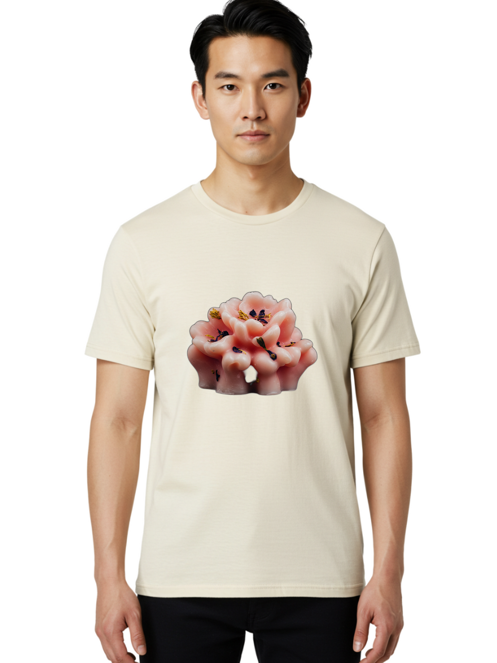 Pink-Flower-Shaped-Candle Men'S Graphic Tee, 100% Cotton, Comfortable Casual Summer Wear, Machine Washable, Vintage Camera, Old Camera, Antique Camera, Black Camera, Classic Photography, Photography Equipment, Nostalgic Device, Film Camera, Bag956