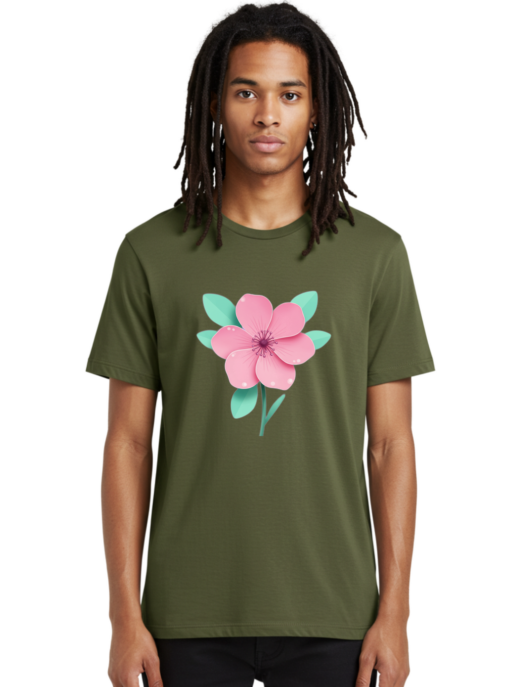 Pink-Flower Men'S Graphic Tee, 100% Cotton, Comfortable Casual Summer Wear, Machine Washable, Vintage Camera, Old Camera, Antique Camera, Black Camera, Classic Photography, Photography Equipment, Nostalgic Device, Film Camera, Camera Art Bag957