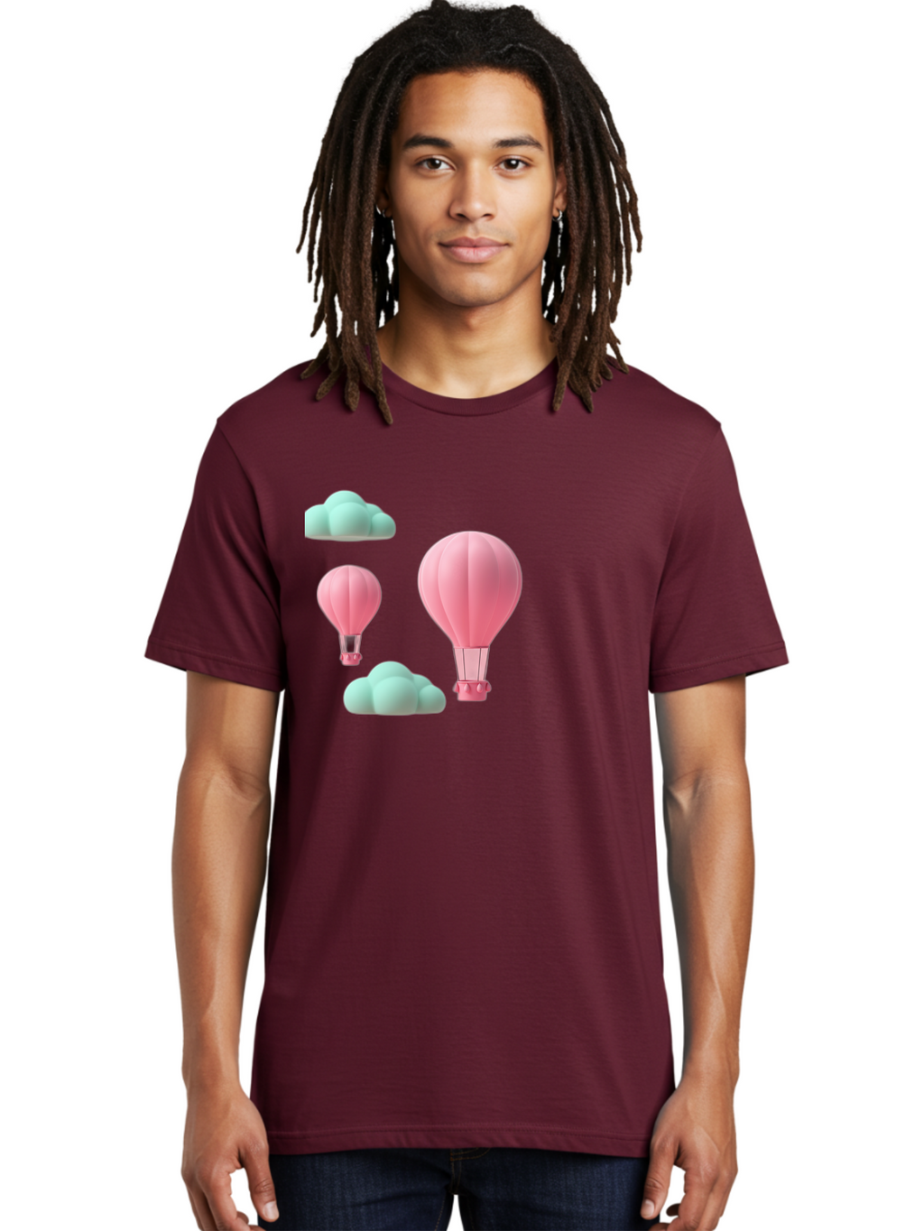 Pink-Hot-Air-Balloons Men'S Graphic Tee, 100% Cotton, Comfortable Casual Summer Wear, Machine Washable, Vintage Camera, Old Camera, Antique Camera, Black Camera, Classic Photography, Photography Equipment, Nostalgic Device, Film Camera, Bag958