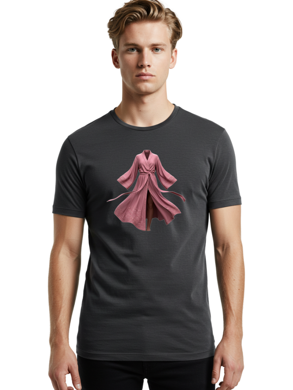 Pink-Robe-2 Men'S Graphic Tee, 100% Cotton, Comfortable Casual Summer Wear, Machine Washable, Vintage Camera, Old Camera, Antique Camera, Black Camera, Classic Photography, Photography Equipment, Nostalgic Device, Film Camera, Camera Art Bag962