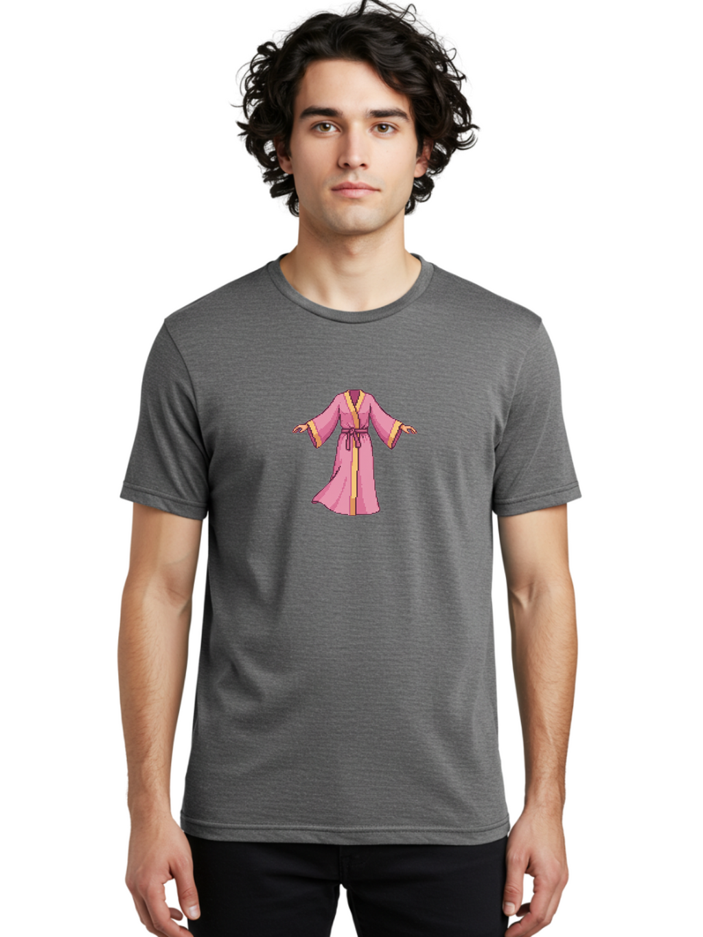 Pink-Robe-3 Men'S Graphic Tee, 100% Cotton, Comfortable Casual Summer Wear, Machine Washable, Vintage Camera, Old Camera, Antique Camera, Black Camera, Classic Photography, Photography Equipment, Nostalgic Device, Film Camera, Camera Art Bag963