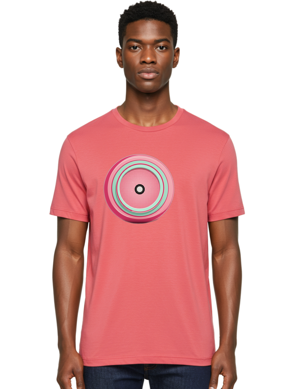 Pink-Speaker Men'S Graphic Tee, 100% Cotton, Comfortable Casual Summer Wear, Machine Washable, Vintage Camera, Old Camera, Antique Camera, Black Camera, Classic Photography, Photography Equipment, Nostalgic Device, Film Camera, Camera Art Bag969