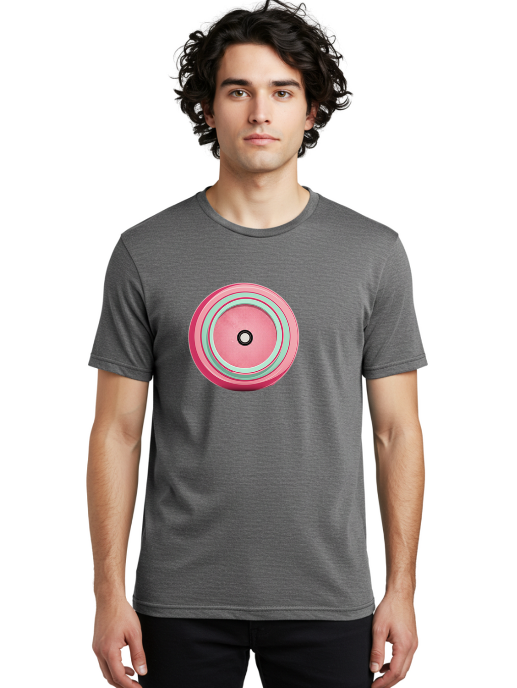 Pink-Speaker Men'S Graphic Tee, 100% Cotton, Comfortable Casual Summer Wear, Machine Washable, Vintage Camera, Old Camera, Antique Camera, Black Camera, Classic Photography, Photography Equipment, Nostalgic Device, Film Camera, Camera Art Bag969