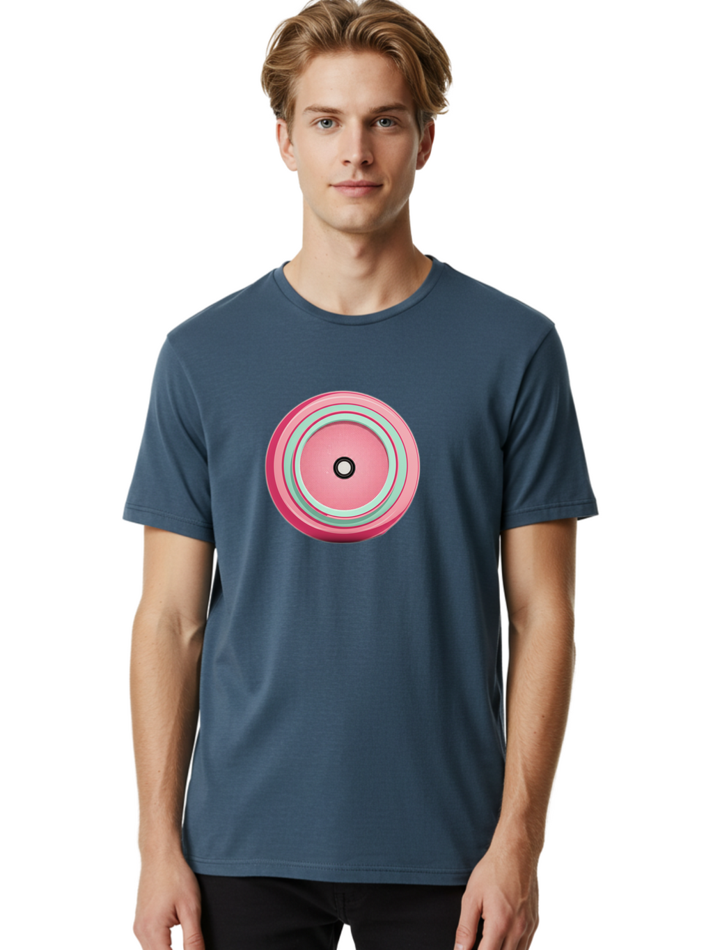 Pink-Speaker Men'S Graphic Tee, 100% Cotton, Comfortable Casual Summer Wear, Machine Washable, Vintage Camera, Old Camera, Antique Camera, Black Camera, Classic Photography, Photography Equipment, Nostalgic Device, Film Camera, Camera Art Bag969