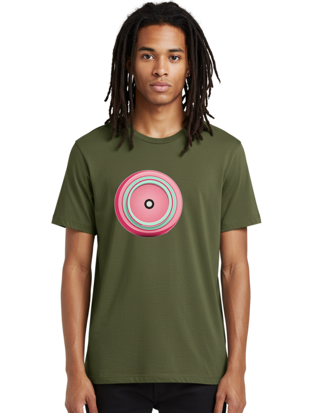 Pink-Speaker Men'S Graphic Tee, 100% Cotton, Comfortable Casual Summer Wear, Machine Washable, Vintage Camera, Old Camera, Antique Camera, Black Camera, Classic Photography, Photography Equipment, Nostalgic Device, Film Camera, Camera Art Bag969