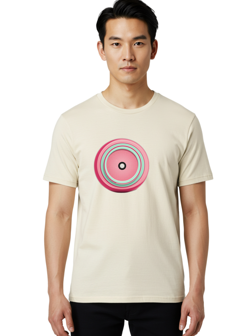 Pink-Speaker Men'S Graphic Tee, 100% Cotton, Comfortable Casual Summer Wear, Machine Washable, Vintage Camera, Old Camera, Antique Camera, Black Camera, Classic Photography, Photography Equipment, Nostalgic Device, Film Camera, Camera Art Bag969