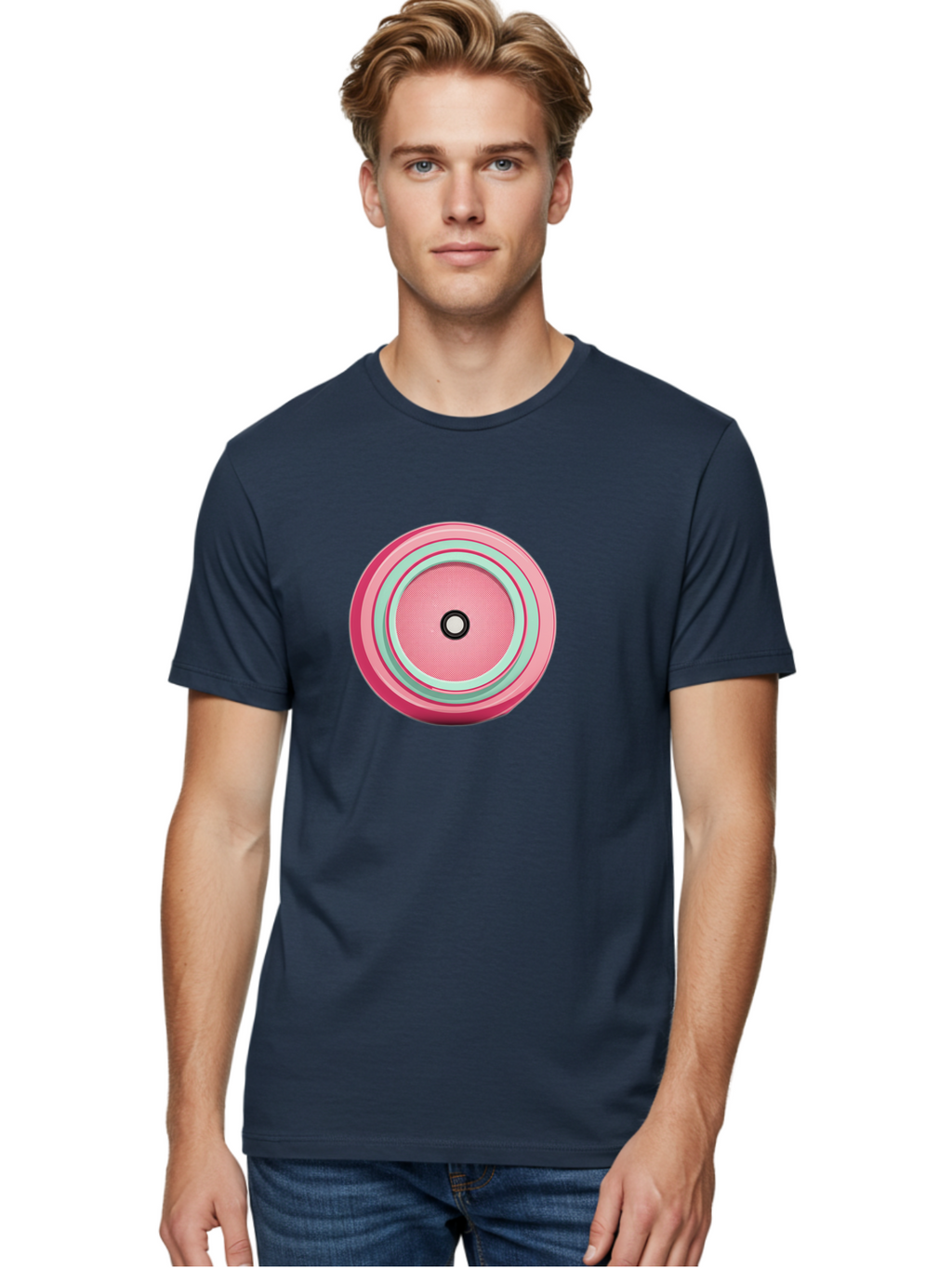 Pink-Speaker Men'S Graphic Tee, 100% Cotton, Comfortable Casual Summer Wear, Machine Washable, Vintage Camera, Old Camera, Antique Camera, Black Camera, Classic Photography, Photography Equipment, Nostalgic Device, Film Camera, Camera Art Bag969