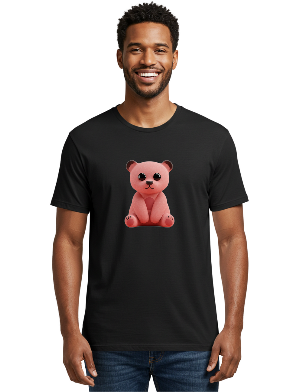 Pink-Teddy-Bear Men'S Graphic Tee, 100% Cotton, Comfortable Casual Summer Wear, Machine Washable, Vintage Camera, Old Camera, Antique Camera, Black Camera, Classic Photography, Photography Equipment, Nostalgic Device, Film Camera, Camera Art Bag973