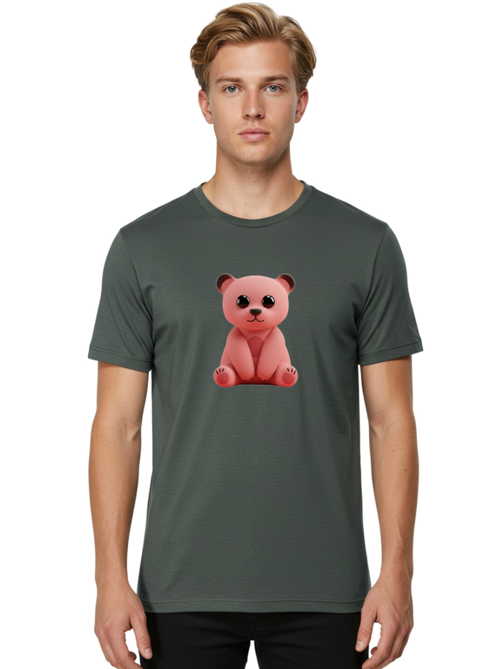 Pink-Teddy-Bear Men'S Graphic Tee, 100% Cotton, Comfortable Casual Summer Wear, Machine Washable, Vintage Camera, Old Camera, Antique Camera, Black Camera, Classic Photography, Photography Equipment, Nostalgic Device, Film Camera, Camera Art Bag973