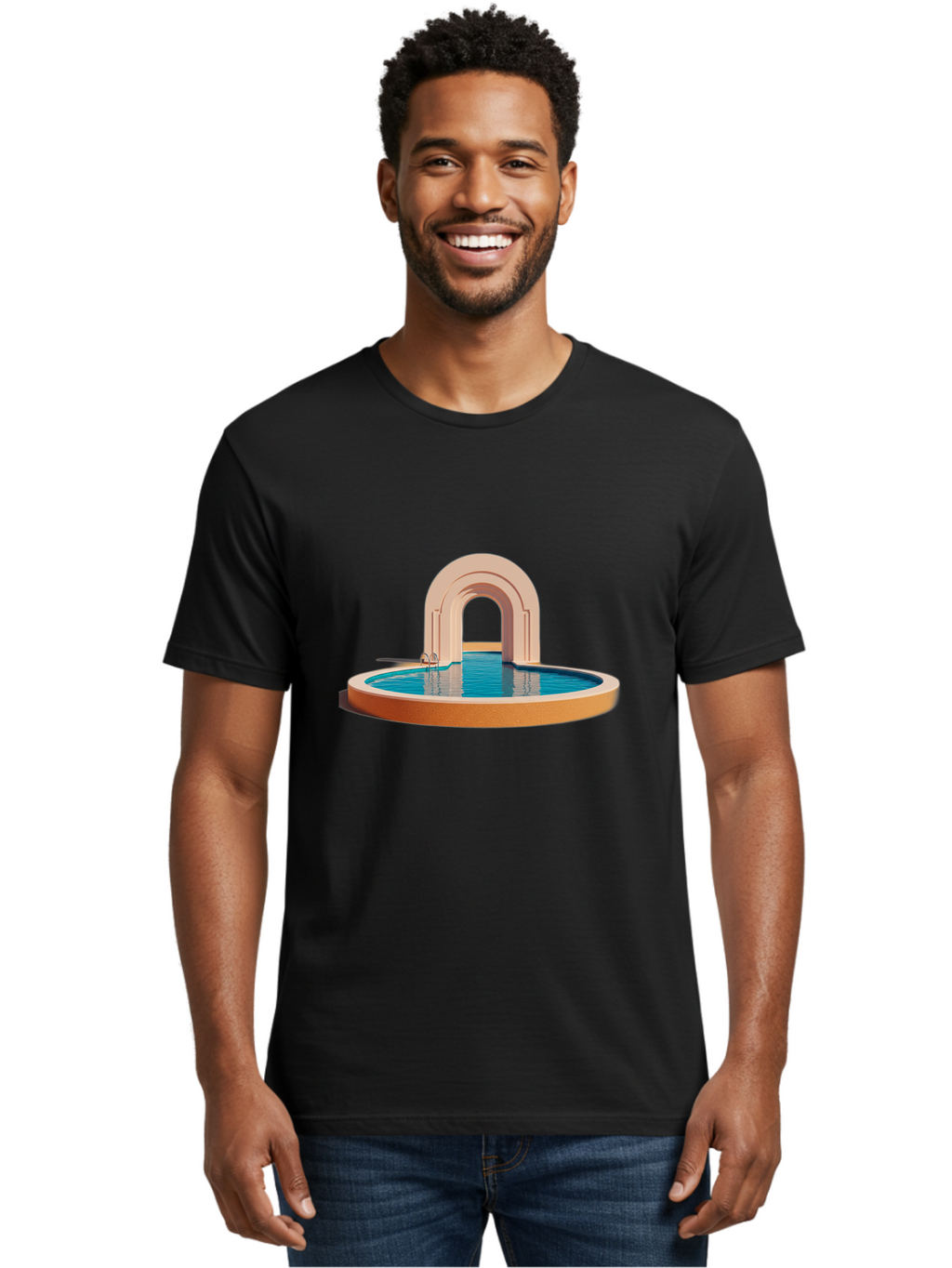 Pool-Arch Men'S Graphic Tee, 100% Cotton, Comfortable Casual Summer Wear, Machine Washable, Vintage Camera, Old Camera, Antique Camera, Black Camera, Classic Photography, Photography Equipment, Nostalgic Device, Film Camera, Camera Art Bag979