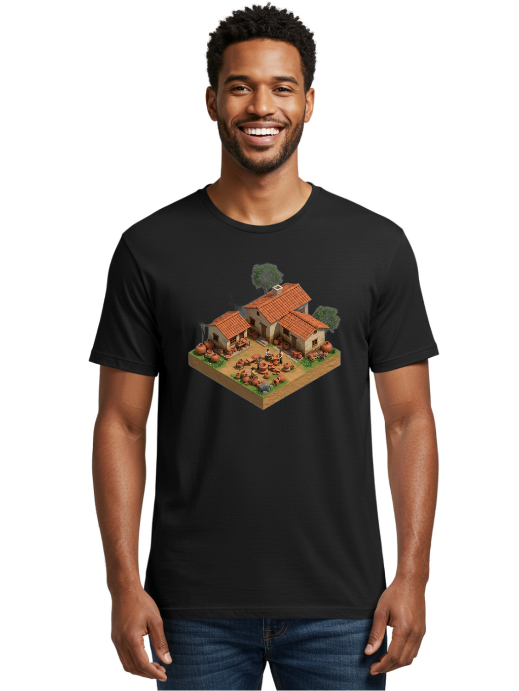 Pottery-Workshop Men'S Graphic Tee, 100% Cotton, Comfortable Casual Summer Wear, Machine Washable, Vintage Camera, Old Camera, Antique Camera, Black Camera, Classic Photography, Photography Equipment, Nostalgic Device, Film Camera, Camera Art Bag982