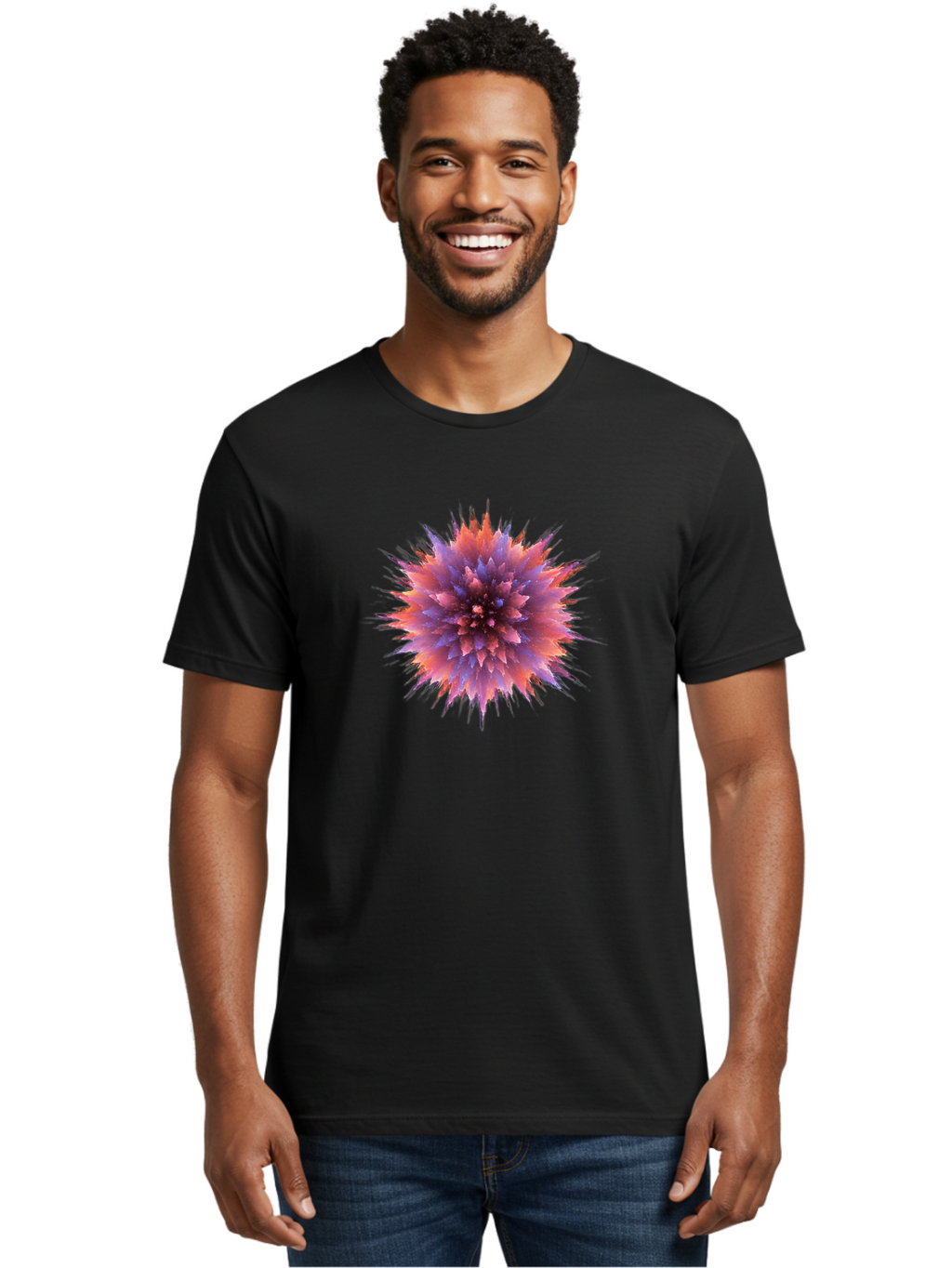 Purple-Fractal Men'S Graphic Tee, 100% Cotton, Comfortable Casual Summer Wear, Machine Washable, Vintage Camera, Old Camera, Antique Camera, Black Camera, Classic Photography, Photography Equipment, Nostalgic Device, Film Camera, Camera Art Bag988