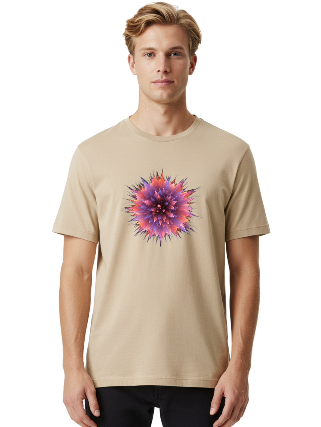Purple-Fractal Men'S Graphic Tee, 100% Cotton, Comfortable Casual Summer Wear, Machine Washable, Vintage Camera, Old Camera, Antique Camera, Black Camera, Classic Photography, Photography Equipment, Nostalgic Device, Film Camera, Camera Art Bag988