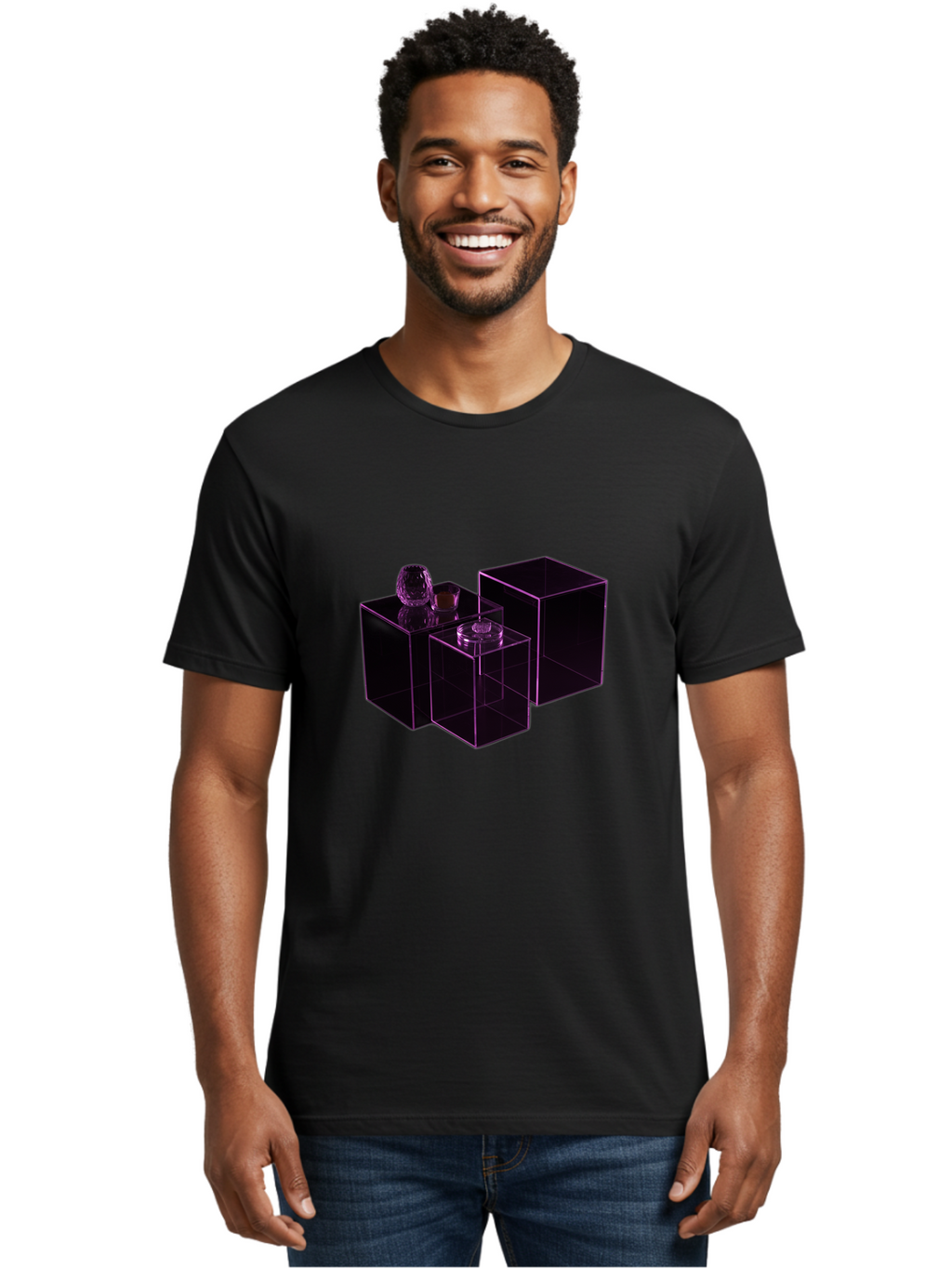 Purple-Glass-Boxes Men'S Graphic Tee, 100% Cotton, Comfortable Casual Summer Wear, Machine Washable, Vintage Camera, Old Camera, Antique Camera, Black Camera, Classic Photography, Photography Equipment, Nostalgic Device, Film Camera, Bag989