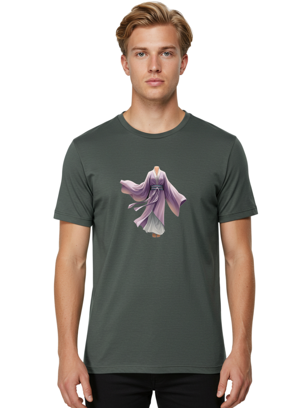 Purple-Kimono Men'S Graphic Tee, 100% Cotton, Comfortable Casual Summer Wear, Machine Washable, Vintage Camera, Old Camera, Antique Camera, Black Camera, Classic Photography, Photography Equipment, Nostalgic Device, Film Camera, Camera Art Bag990