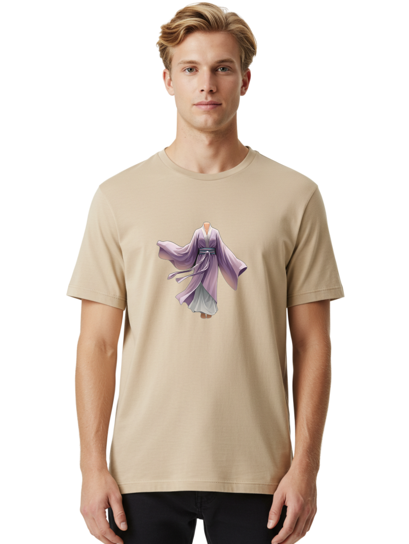 Purple-Kimono Men'S Graphic Tee, 100% Cotton, Comfortable Casual Summer Wear, Machine Washable, Vintage Camera, Old Camera, Antique Camera, Black Camera, Classic Photography, Photography Equipment, Nostalgic Device, Film Camera, Camera Art Bag990