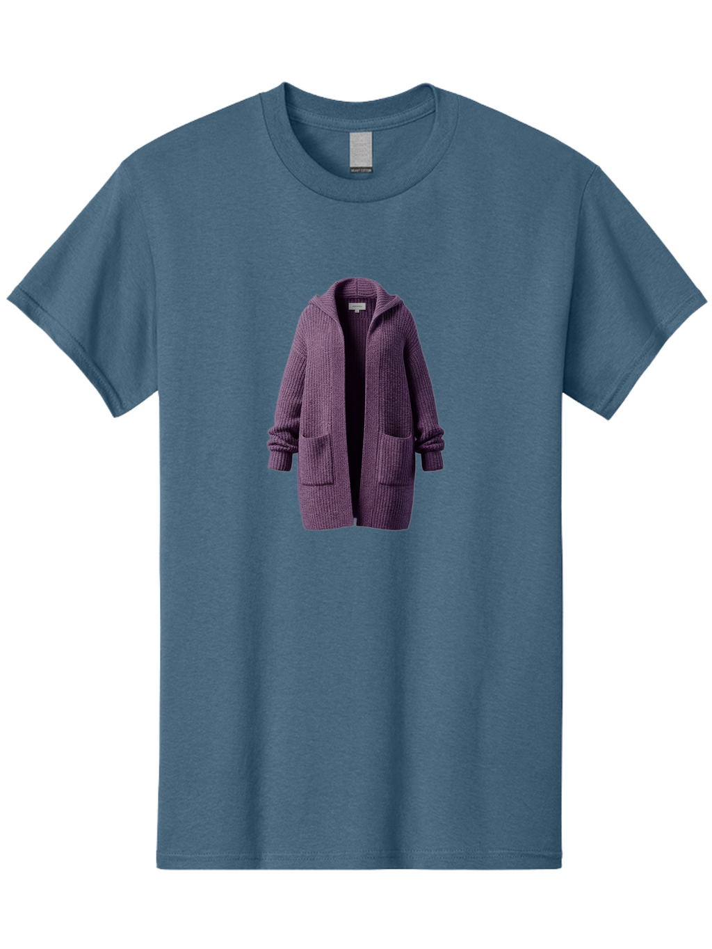 Purple-Knit-Cardigan Men'S Graphic Tee, 100% Cotton, Comfortable Casual Summer Wear, Machine Washable, Vintage Camera, Old Camera, Antique Camera, Black Camera, Classic Photography, Photography Equipment, Nostalgic Device, Film Camera, Bag991